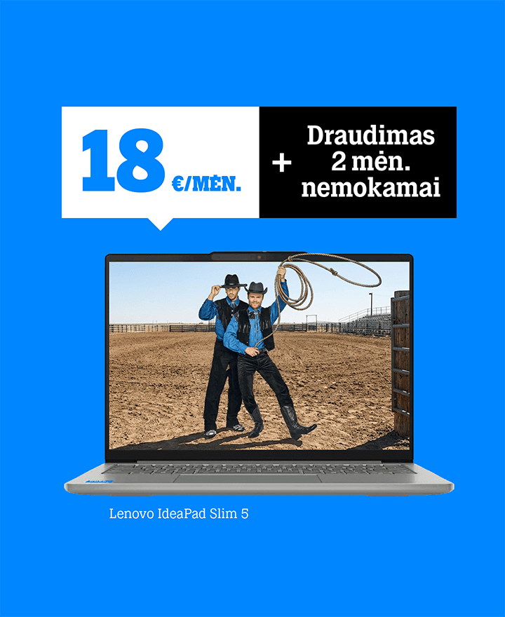 Lenovo IdeaPad Slim 5 18 €/mėn. + Draudimas 2 mėn. nemokamai