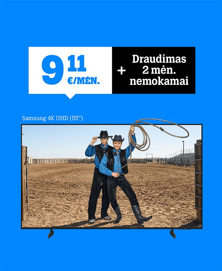 Televizorius Samsung UE55U8092FUXXH 9,11 €/mėn. + Draudimas 2 mėn. nemokamai